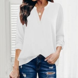 Lightweight V-Neck Blouse